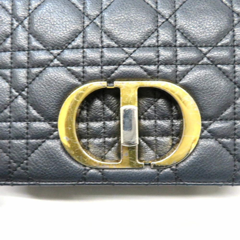 DIOR Caro Bag Shoulder Leather Calfskin Black Cannage - Picture 6 of 11